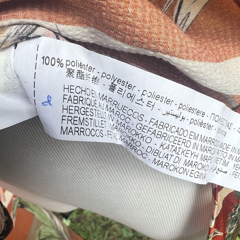 🌸ZARA BLACK LEAF AND PARROT PRINT COLLARED DRESS Size Small (AA4) - Picture 8 of 8